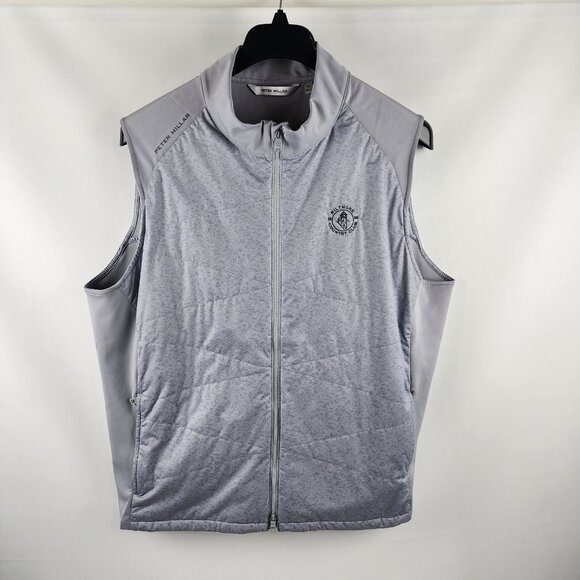 SOLD OUT Peter Millar Vest Mens XL Gray Fuse Hybrid Vest MF24EZ11A - Picture 1 of 10